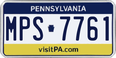 PA license plate MPS7761