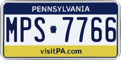 PA license plate MPS7766