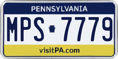 PA license plate MPS7779