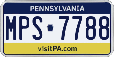 PA license plate MPS7788