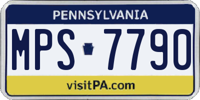 PA license plate MPS7790