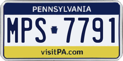 PA license plate MPS7791
