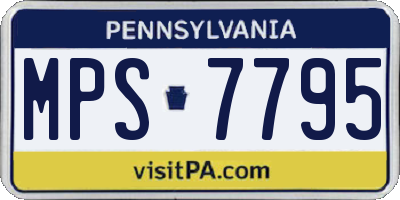 PA license plate MPS7795