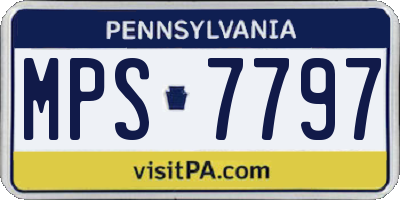 PA license plate MPS7797