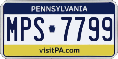 PA license plate MPS7799