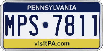PA license plate MPS7811