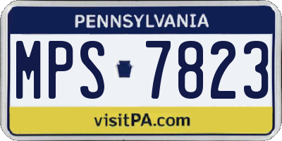 PA license plate MPS7823
