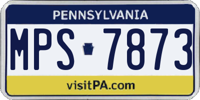 PA license plate MPS7873