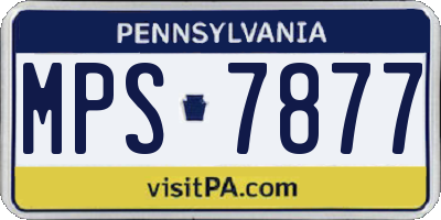PA license plate MPS7877