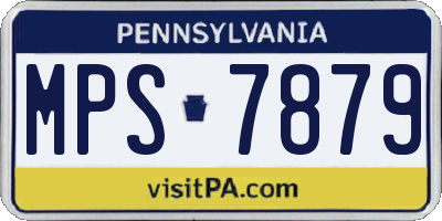 PA license plate MPS7879