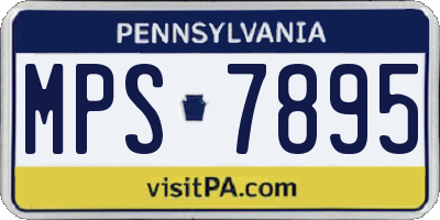 PA license plate MPS7895