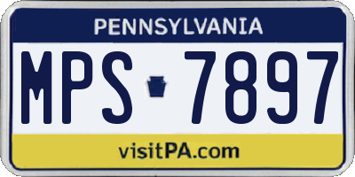PA license plate MPS7897