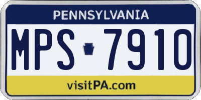 PA license plate MPS7910