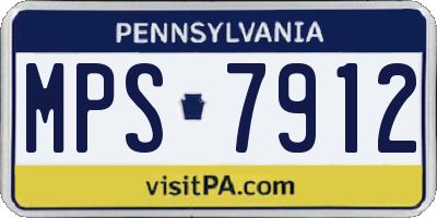 PA license plate MPS7912