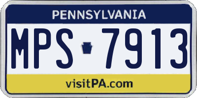 PA license plate MPS7913