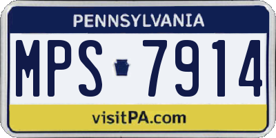 PA license plate MPS7914