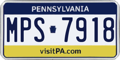 PA license plate MPS7918