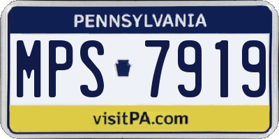 PA license plate MPS7919