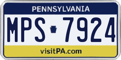 PA license plate MPS7924