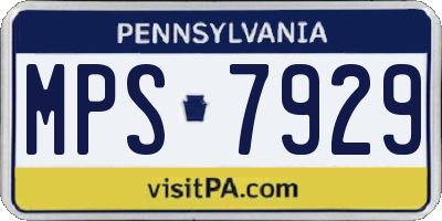 PA license plate MPS7929