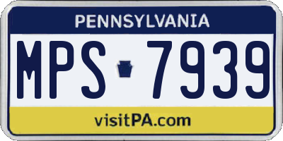 PA license plate MPS7939