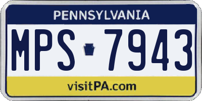 PA license plate MPS7943