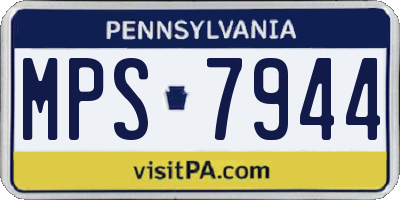 PA license plate MPS7944