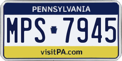 PA license plate MPS7945