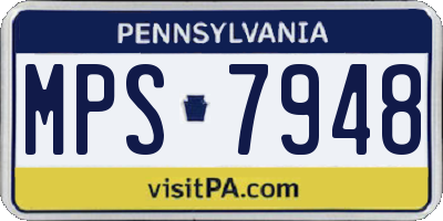 PA license plate MPS7948