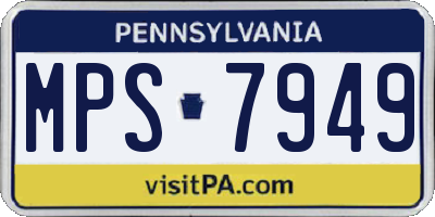 PA license plate MPS7949