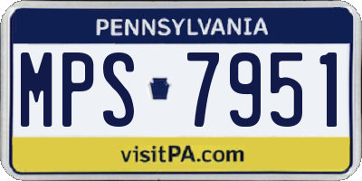 PA license plate MPS7951