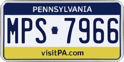 PA license plate MPS7966