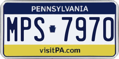 PA license plate MPS7970