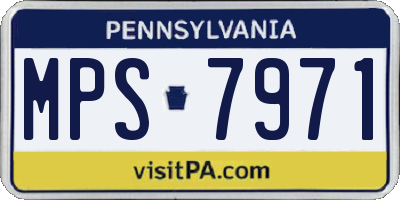 PA license plate MPS7971