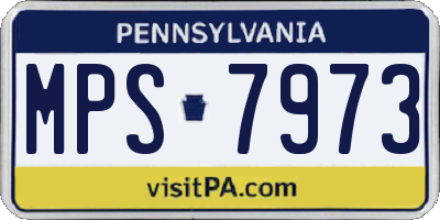 PA license plate MPS7973