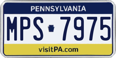 PA license plate MPS7975