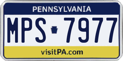 PA license plate MPS7977