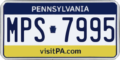 PA license plate MPS7995