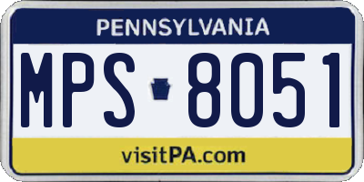 PA license plate MPS8051