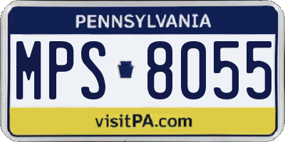PA license plate MPS8055