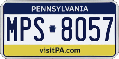 PA license plate MPS8057