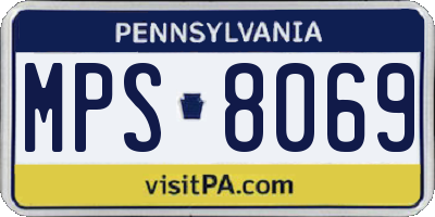 PA license plate MPS8069