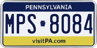 PA license plate MPS8084