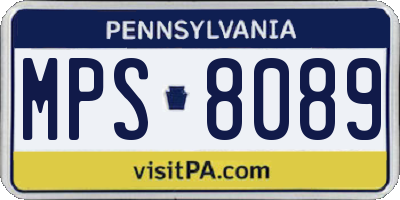 PA license plate MPS8089