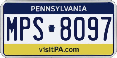 PA license plate MPS8097