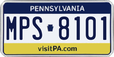PA license plate MPS8101