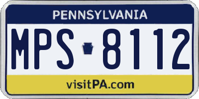 PA license plate MPS8112