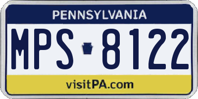 PA license plate MPS8122