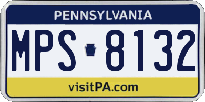 PA license plate MPS8132