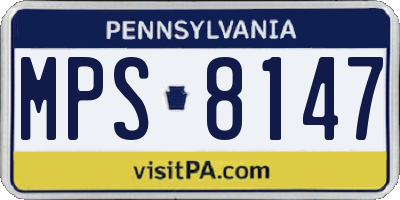 PA license plate MPS8147